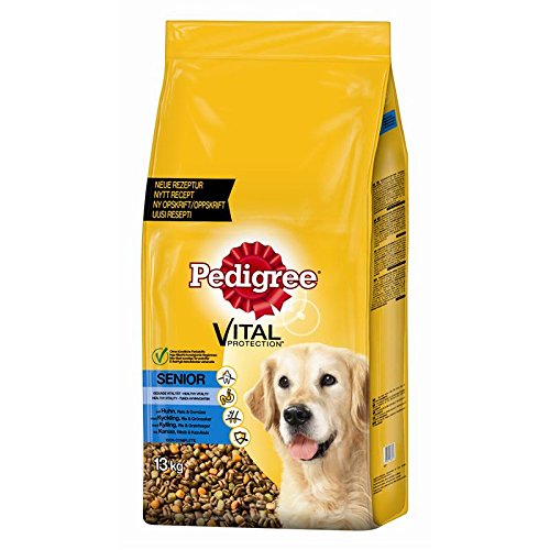 Pedigree Comida para Perros Senior 8+ con Pollo, arroz y Verduras, Varios tamaños de Paquete