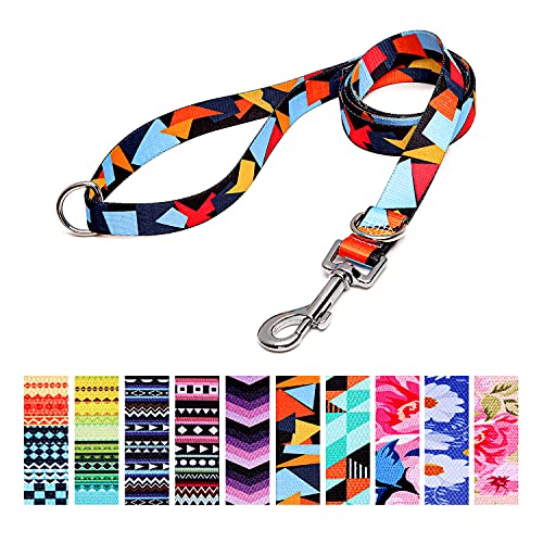 Suredoo Correa para Perros Nylon, Correa de Adiestramiento Ajustable y Resistente para Perros Pequeños, Mediano y Grande, Mascotas,Gatos, 120 x 2.0cm (Bloque Color)