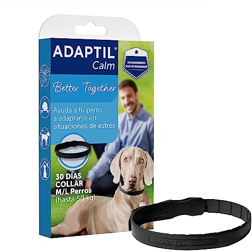 ADAPTIL Calm - Antiestrés para perros - Miedos, Ruidos Fuertes, Aprendizaje, Adopción - Collar M/L para Perros Medianos y Grandes