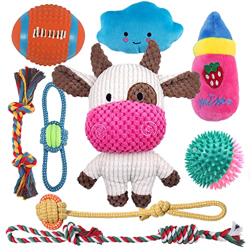 Sundrawy Juguetes para Perros Pequeños, Juguete De Peluche para Cachorros, Pelotas De Juego Interactivas, Cuerdas para Masticar Y DenticiÓN, SelecciÓN De Juguetes para Mascotas, Paquetes De Regalo