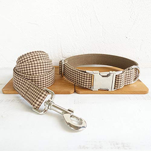 Gulunmun Dog Lead + Collar para Perro, Juego de Correa y Collar para Perro, Ajustable a 2 Longitudes Diferentes,   para adiestramiento de Perros pequeños/medianos/Grandes, Caminar, Correr, M