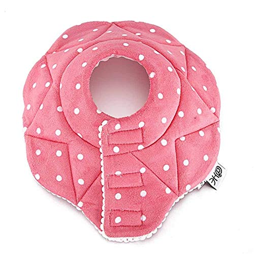 LahAd Collar Isabelino Gato Collar Isabelino Inflable Perros Gato recuperación Collar Cuello Anti mordida para Perro Cabeza de Perro Cono Pink,29