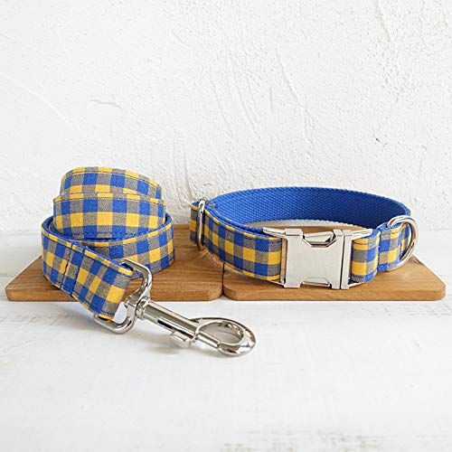 Gulunmun Dog Lead + Collar para Perro, Juego de Correa y Collar para Perro, Ajustable a 2 Longitudes Diferentes,   para adiestramiento de Perros pequeños/medianos/Grandes, Caminar, Correr, L