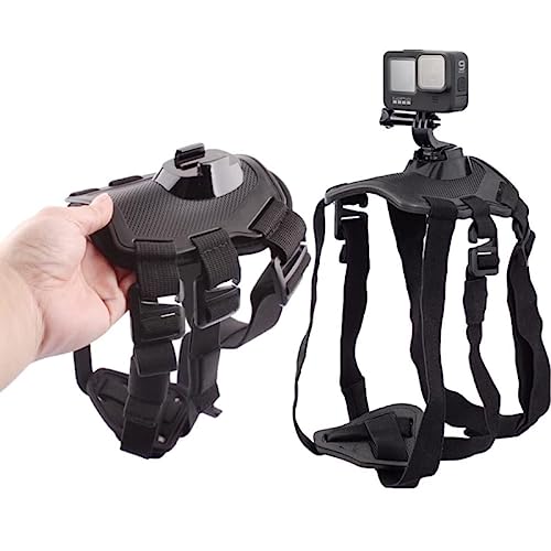 Arnés para Perros para Gopro, Arnés para Perros Gopro Suave Y Ajustable para Perros Grandes, Medianos Y Pequeños, Se Puede Usar para Fijación En El Pecho Y La Espalda