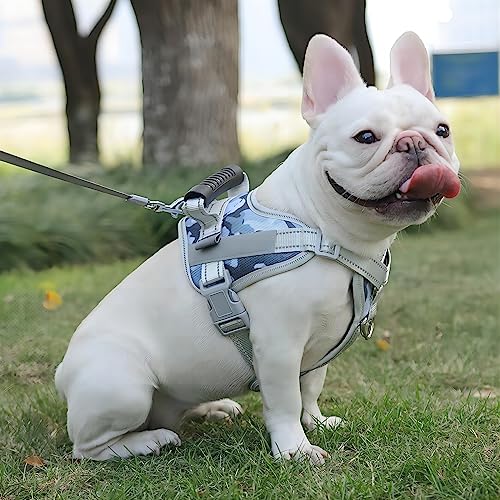 Arnés para perros, arnés para perros pequeños, medianos y grandes, arnés de seguridad para perros, arnés de seguridad anti tracción para perros, arnés de tracción reflectante para perros (S)