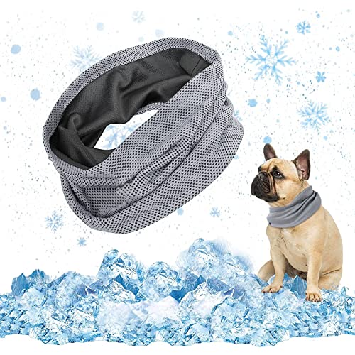 Bandana para perro y gato, bandana de refrigeración para perro, collar de refrigeración para perros, pañuelo refrescante para perros, collar de perro (L)