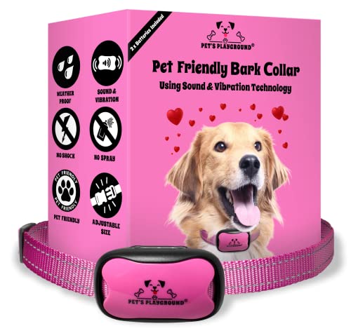 Pet's Playground Collar antiladridos | Collares antiladridos para Perros | Collares antiladridos para Perros pequeños, medianos y Grandes | Dispositivo para Detener los ladridos de Perros