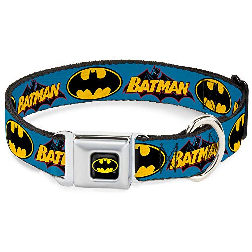 BUCKLE-DOWN BMC Batman Negro/Amarillo Collar de Perro