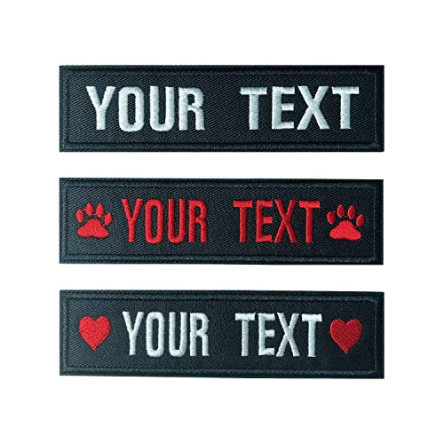 Brillina Parche de Nombre Personalizable, Parche de Nombre de Chaqueta de Moto Personalizada, Etiqueta de Nombre de Moral Táctica Militar para Ropa Mochilas de Arnés de Perro/10x2,54 cm/12,7x3,2 cm