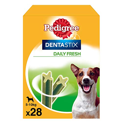 Pedigree Pack de Dentastix Fresh de uso Diario para la Limpieza Dental y Contra el Mal Aliento de Perros Pequeños (28ud)