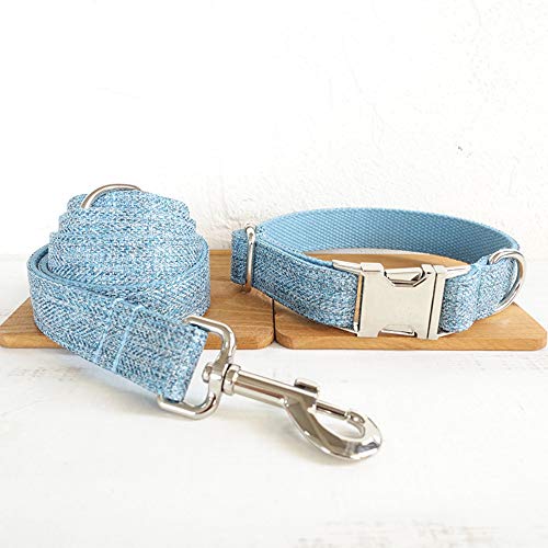 Gulunmun Dog Lead + Collar para Perro, Juego de Correa y Collar para Perro, Ajustable a 2 Longitudes Diferentes,   para Entrenamiento de Perros pequeños/medianos/Grandes, Caminar, Correr, S