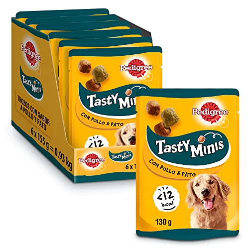 Pedigree Tasty Mini Snacks para perros sabor Pollo y Pato (Pack de 6 x 130g)