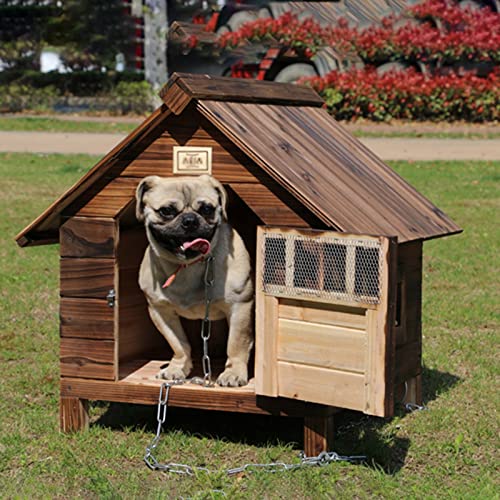 Caseta Perros Exterior Grande XXL, Refugio Impermeable para Cachorros Casa para Perros para Interiores con Piso Elevado para Perros Pequeños U Otros Animales Pequeños como Gatos Y Conejos (Size : Med