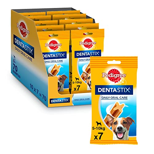 Pedigree Dentastix Snack Dental para la Higiene Oral de Perros Pequeños (10 paquetes de 7ud)