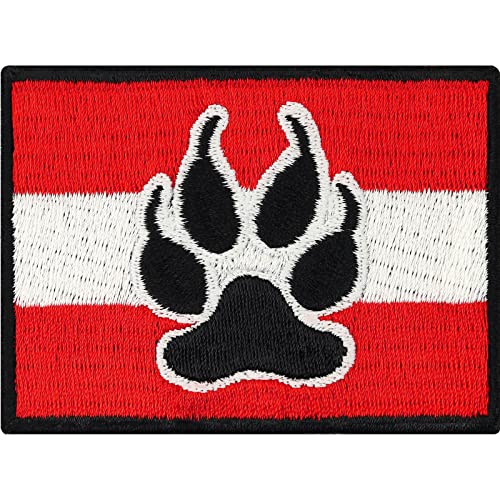 EXPRESS-STICKEREI Parche de la bandera de Austria K9, policía, perro Austria, parche K9, parche para planchar/planchado de perro policía, aplicación para coser a la correa del pecho | 70 x 50 mm