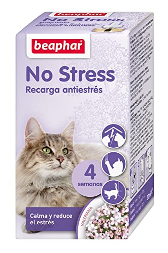 Beaphar No Stress Recambio Antiestres Natural Gato 30ml, Recarga, Antiestres Natural Gatos, Reduce Estrés y Ansiedad, Arañazos, Miedos, Cambios Entorno, Ruidos, Marcaje con Orina, Conflictos, 30ml