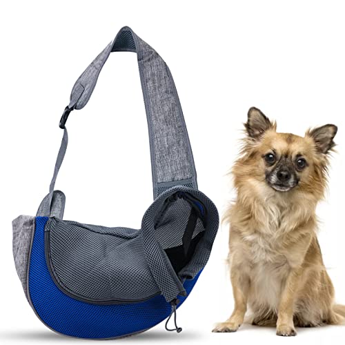 Bandolera para Perro Bolsa de Transporte para Perro Mochila para Perros Gatos Ajustable Portador para Mascotas Pequeñas Bolsa de Viaje para Mascotas para Perros Gato Paseos Exterior,Viajes,Compras