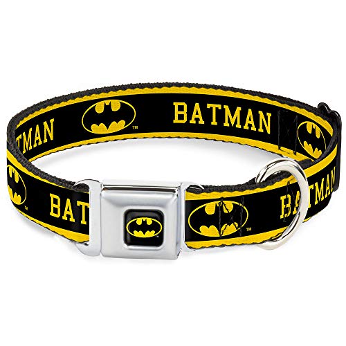 Buckle Down BMC Batman Negro/Amarillo Collar de Perro