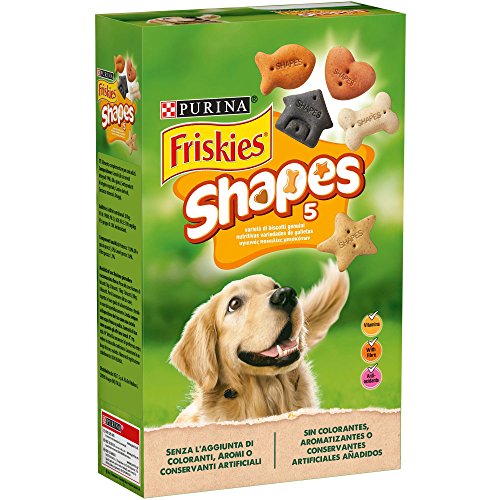 Purina Friskies Shapes, Snack, premios, Galletas para perros , 6 bolsas de 800g