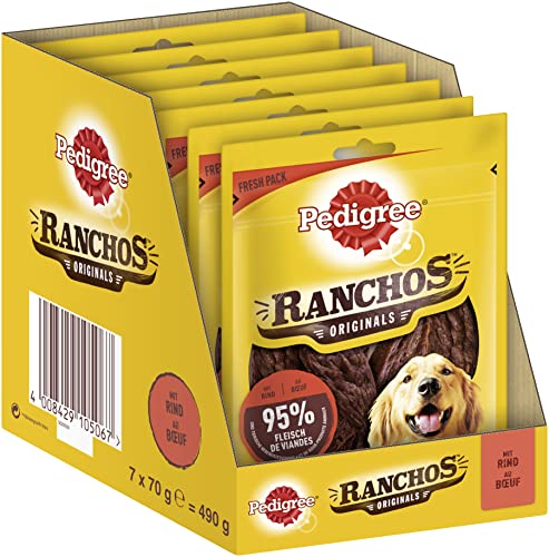 Pedigree Ranchos Originals - Aperitivo Blando para Perros, Secado Suave, Ideal para Perros pequeños y Grandes