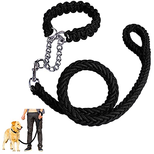 Cuerda de Perro Resistente Tejido Collar de Nailon de Ocho hebras Trenzadas de Plomo para Entrenamiento de Mascotas Cuerda de Entrenamiento Antideslizante para Perros pequeños medianos y Grandes