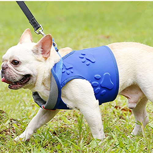 VICTORIE Perros Pecho de Arnés Antitirones Chaleco para Perro Pequeño Mediano Grande Mascotas para Caminar Entrenamiento Azul L