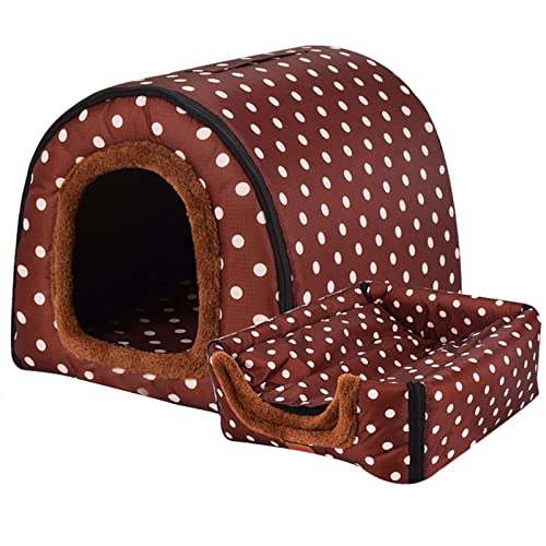 Tienda para Mascotas Nido para Grandes Perro Cueva Cama Casa Interior Perrera para Perros Deluxe Camas para Perro Plegable Casetas Lavable,E,XXL92x68x72cm