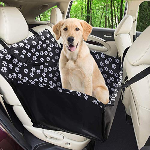 Wimypet Refuerzo de Coche para Perros, Fundas de Asiento de Perro a Prueba de Agua Manta de Auto para Mascotas con Cinturón de Seguridad para Perro (68 x 57 x 33 cm)