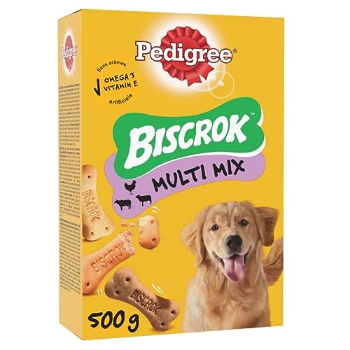 Pedigree caja galletas para perro Biscrok 6 x 500g – precio unitario – precio unitario – Entrega GRATIS EN FRANCIA Metropolitana bajo 3 días abiertos