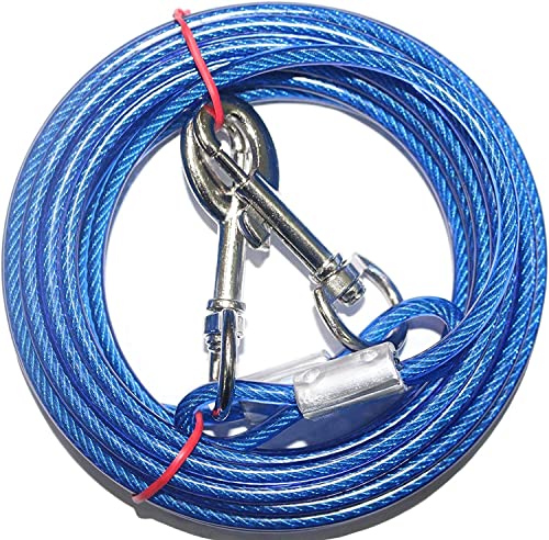 Edipets, Cable Perro, Cadena para Atar Perros, 3m / 5m / 10m, para Todos los Tamaños y Todas Las Razas (5m, Azul)